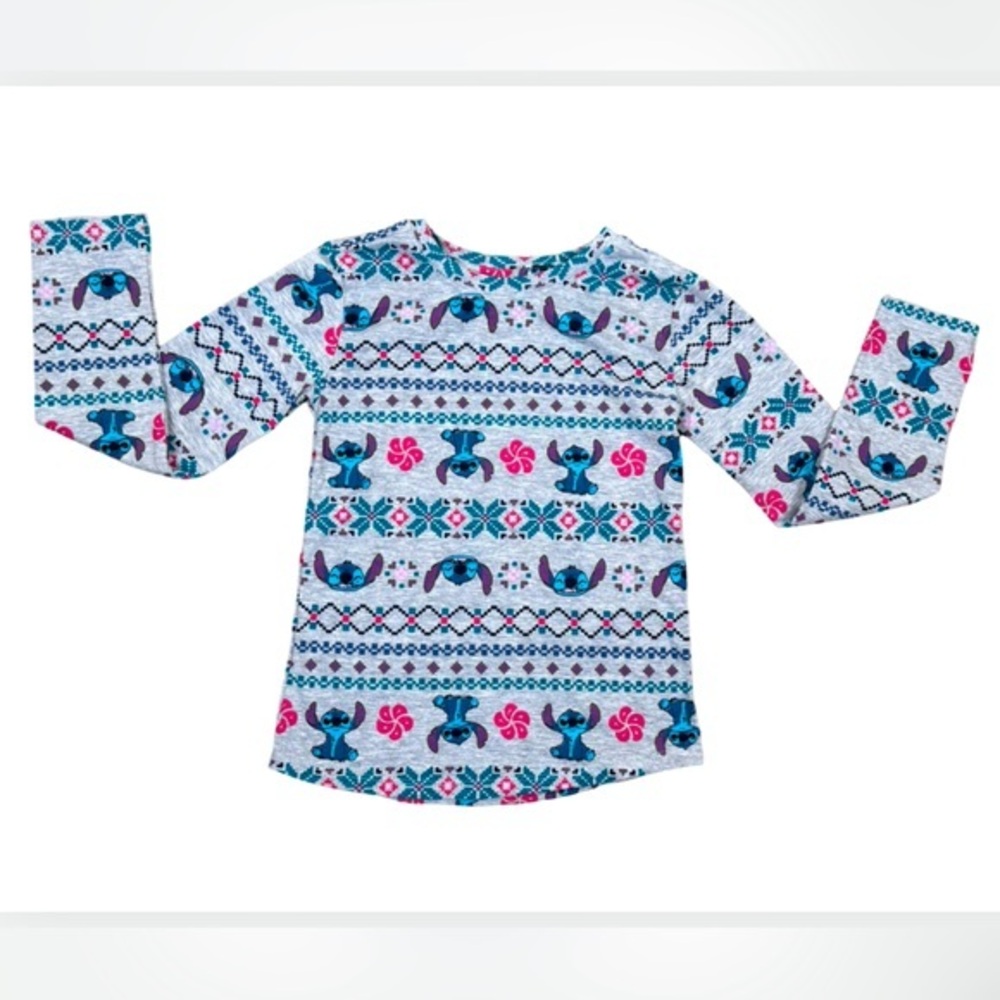 Disney Stitch Ugly Sweater Long Sleeve Shirt XS 4/5 Lilo
